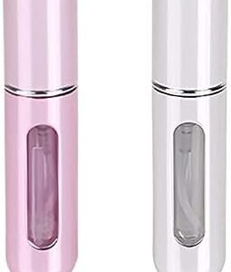 Travel Mini perfume Refillable Atomizer Container, Pocket Travel Size Cologne Sprayer, Perfume Scent Pump Case, Fragrance Empty spray bottle for Traveling and Outgoing 5ml (2Pcs)